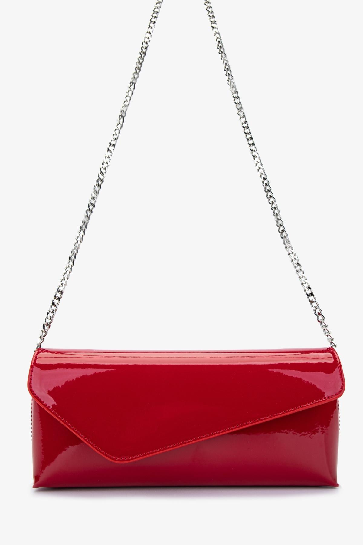  Valmenti Kadın Vegan Kırmızı Rugan Abiye Çanta