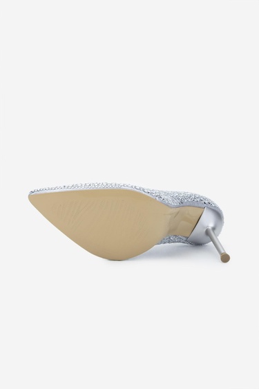  Valmenti Kadın Vegan Gri Topuklu Ayakkabı