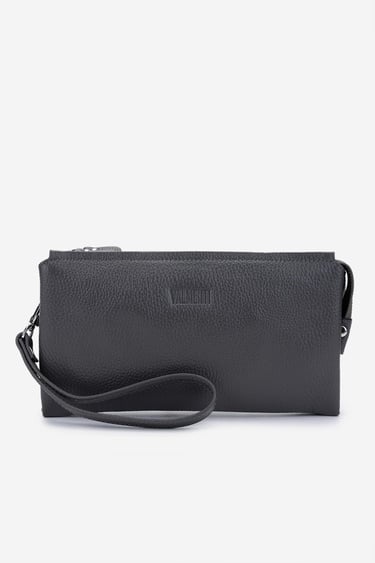  Valmenti Erkek Hakiki Deri Gri El Çantası