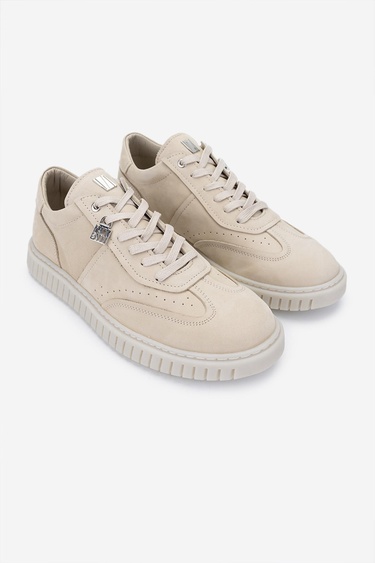  Valmenti Erkek Hakiki Deri Bej Sneakers & Spor Ayakkabı