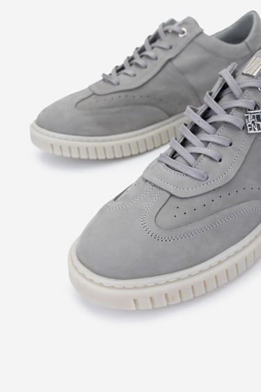  Valmenti Erkek Hakiki Deri Gri Nubuk Sneakers & Spor Ayakkabı