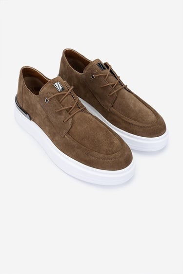  Valmenti Erkek Hakiki Deri Tarçın Sneakers & Spor Ayakkabı