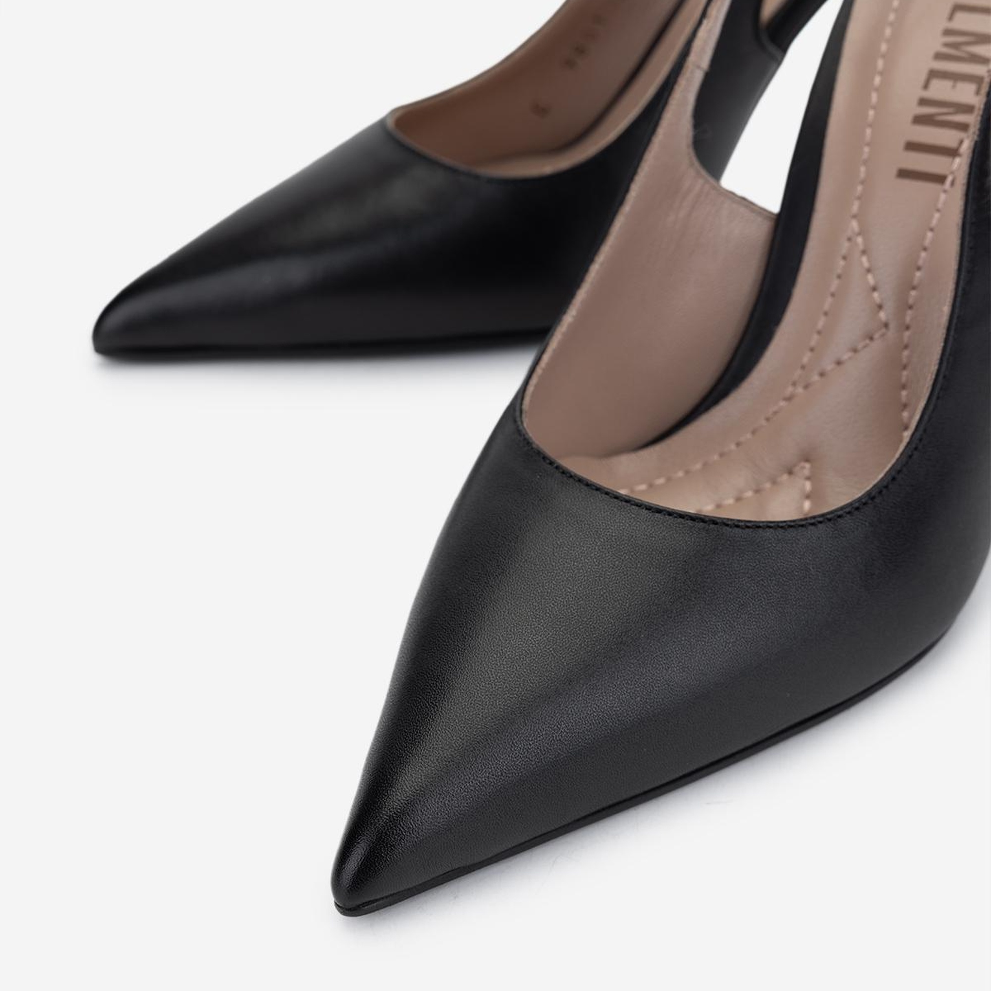 Valmenti Kadın Siyah Deri Topuklu Ayakkabı