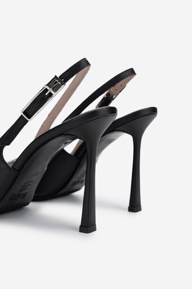  Valmenti Kadın Siyah Deri Topuklu Ayakkabı