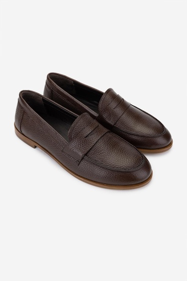  Valmenti Kadın Hakiki Deri Loafer Ayakkabı