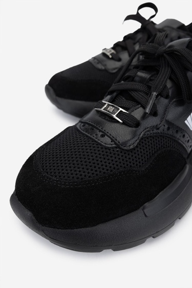  Valmenti Kadın Hakiki Deri Siyah Süet Sneakers & Spor Ayakkabı