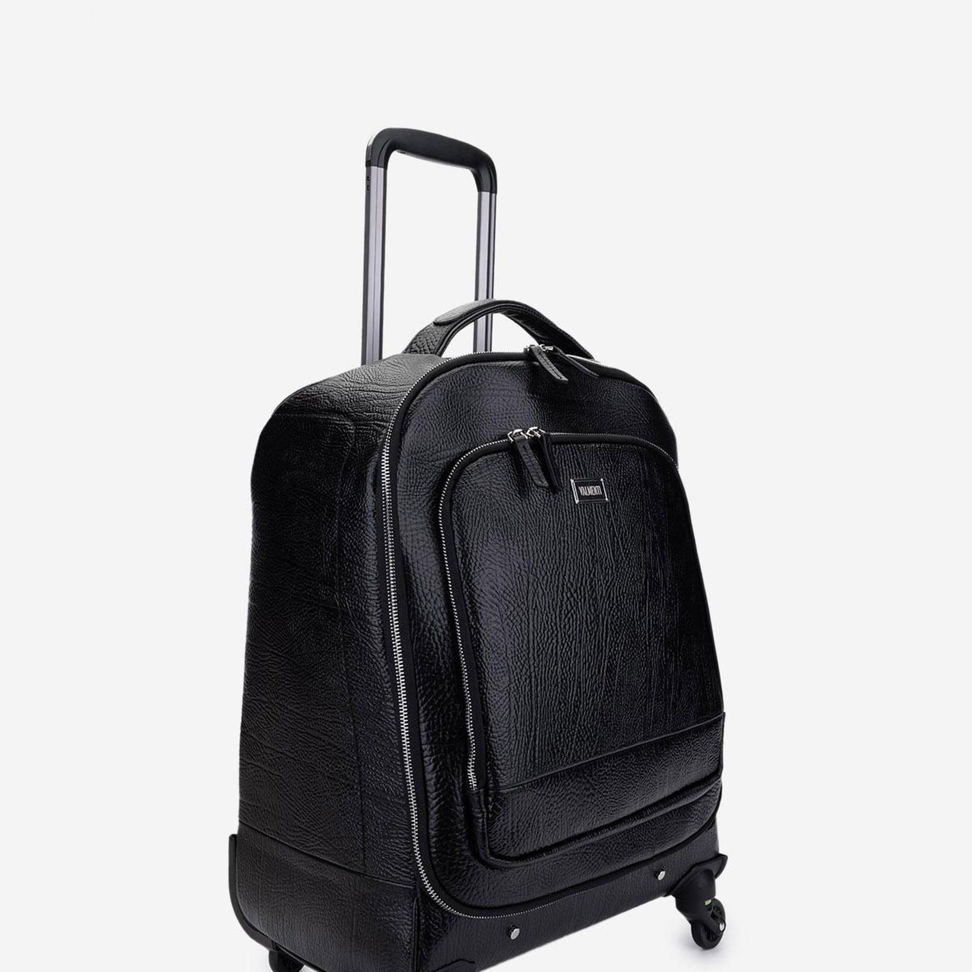 Valmenti Unisex Hakiki Deri Siyah Deri Valiz