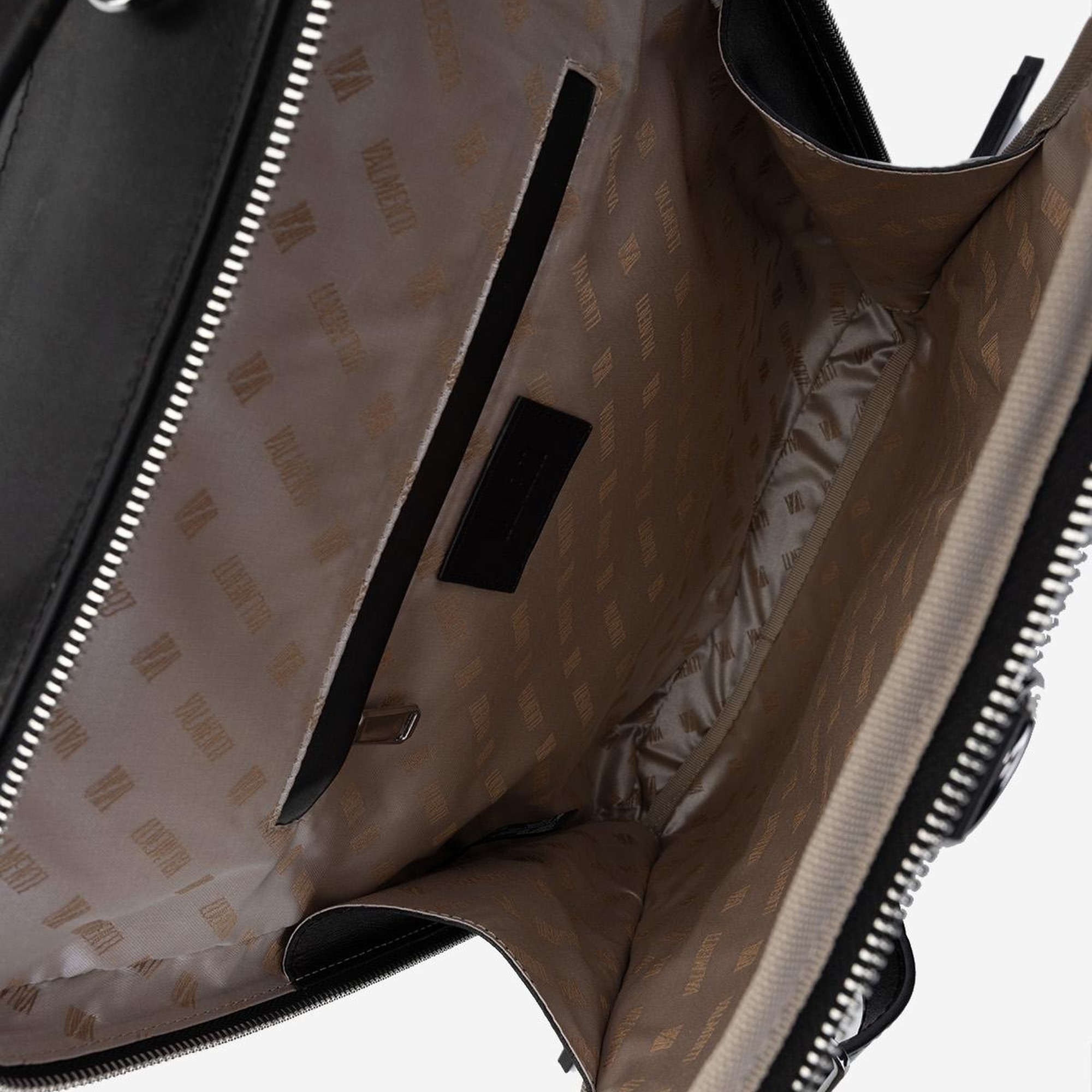 Valmenti Erkek Hakiki Deri Siyah Eskitme Sırt & Evrak Çantası