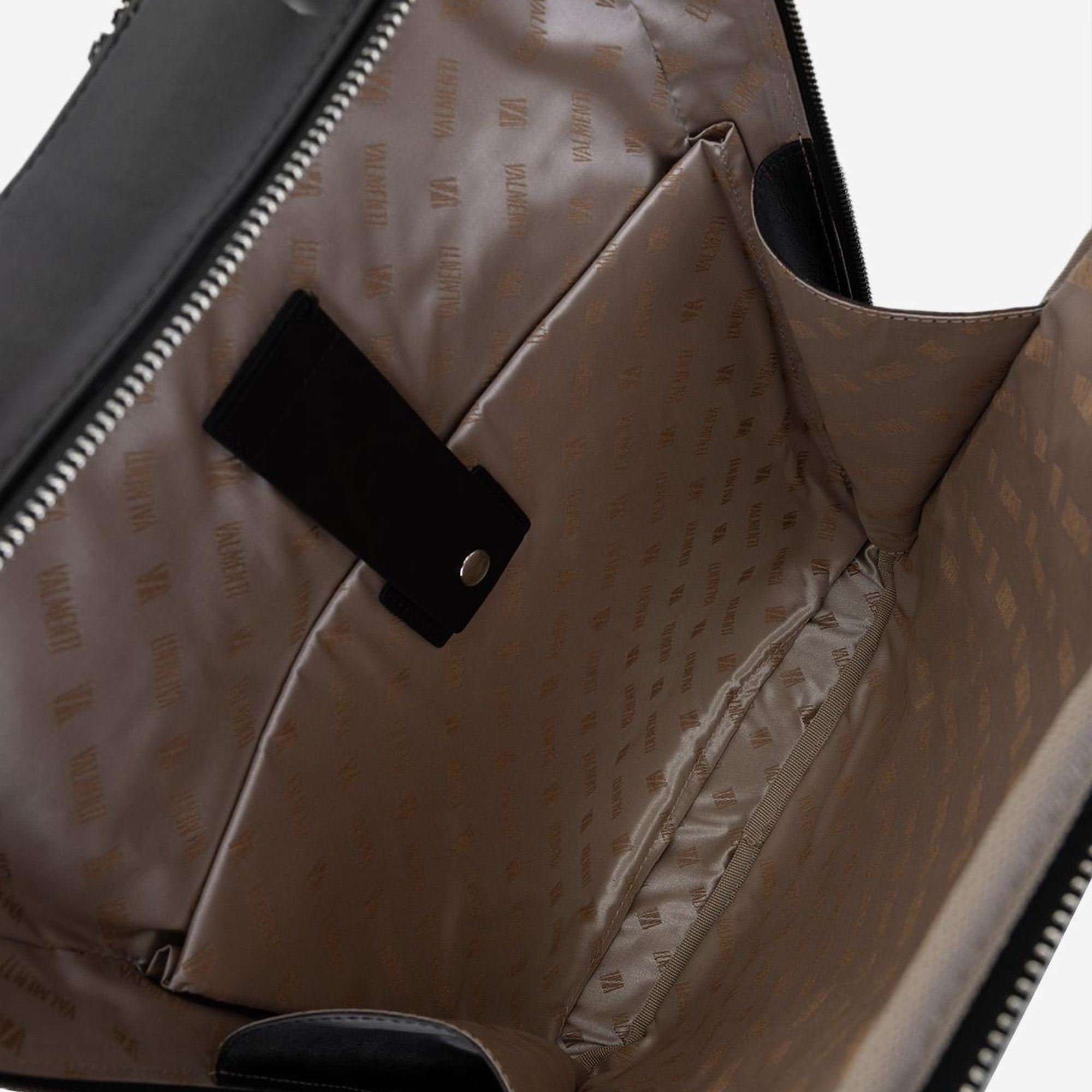 Valmenti Erkek Hakiki Deri Siyah Eskitme Sırt & Evrak Çantası