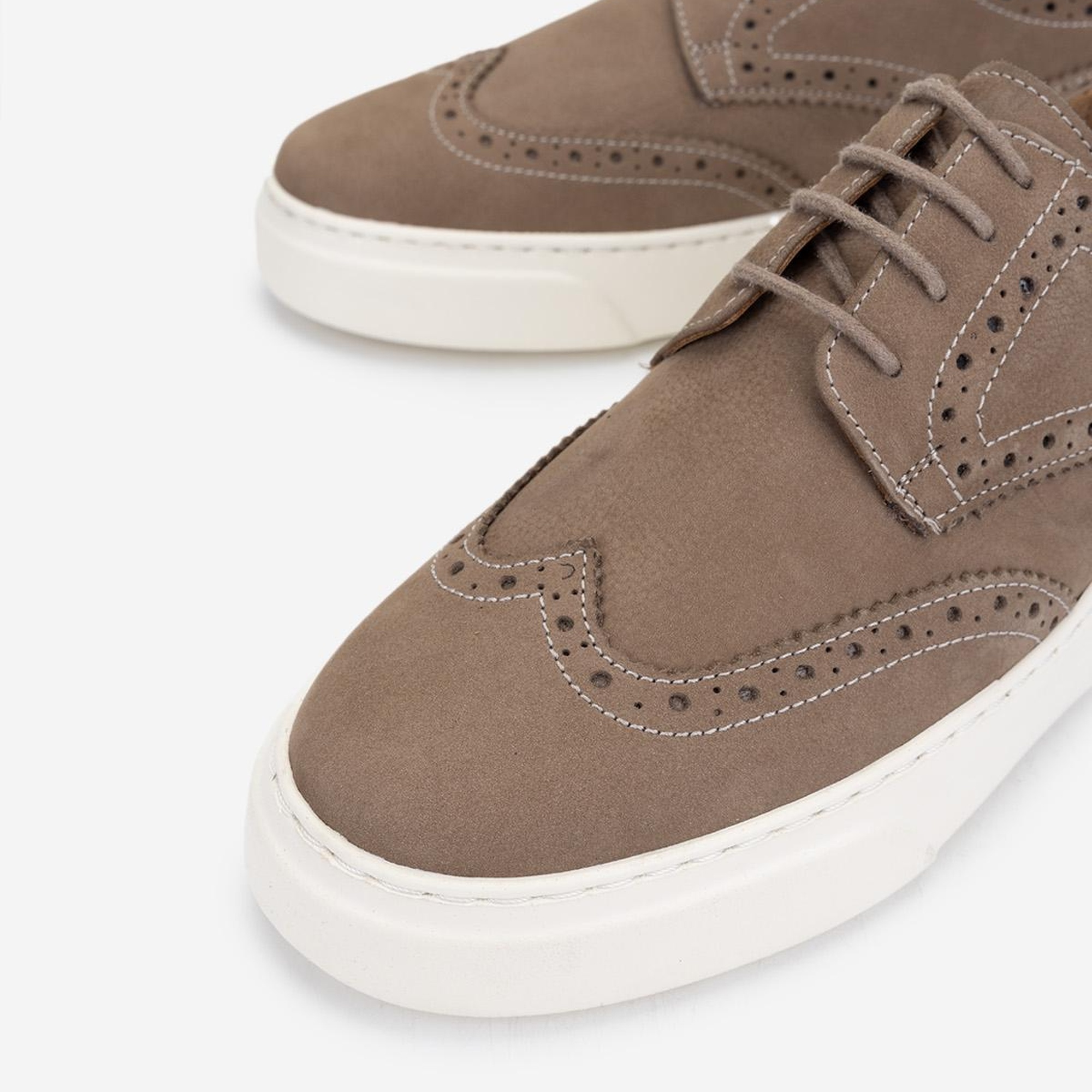 Valmenti Erkek Hakiki Deri Vizon Nubuk Sneakers & Spor Ayakkabı