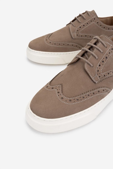  Valmenti Erkek Hakiki Deri Vizon Nubuk Sneakers & Spor Ayakkabı