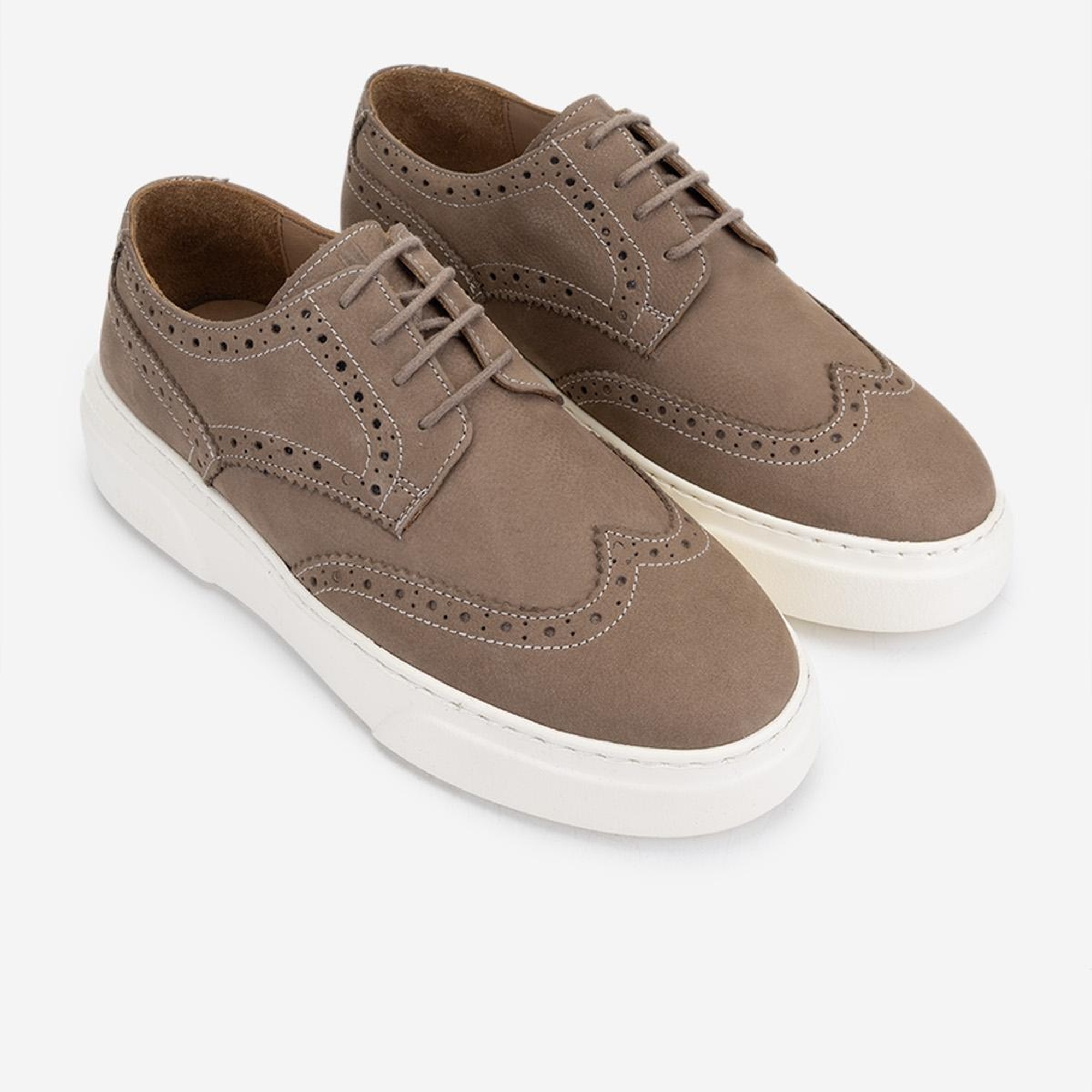 Valmenti Erkek Hakiki Deri Vizon Nubuk Sneakers & Spor Ayakkabı