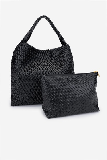  Valmenti Kadın Vegan Siyah Omuz Çanta