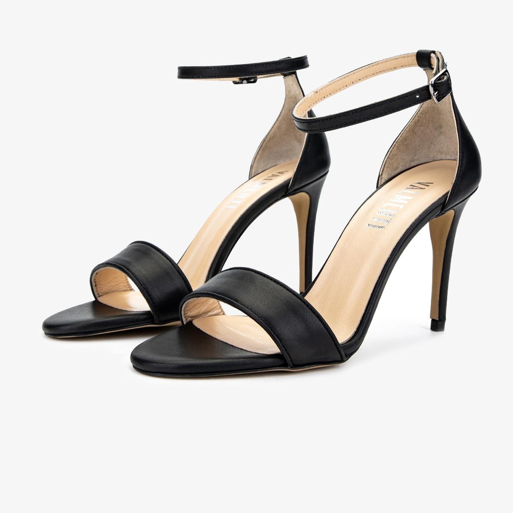 Valmenti Kadın Siyah Deri Topuklu Ayakkabı