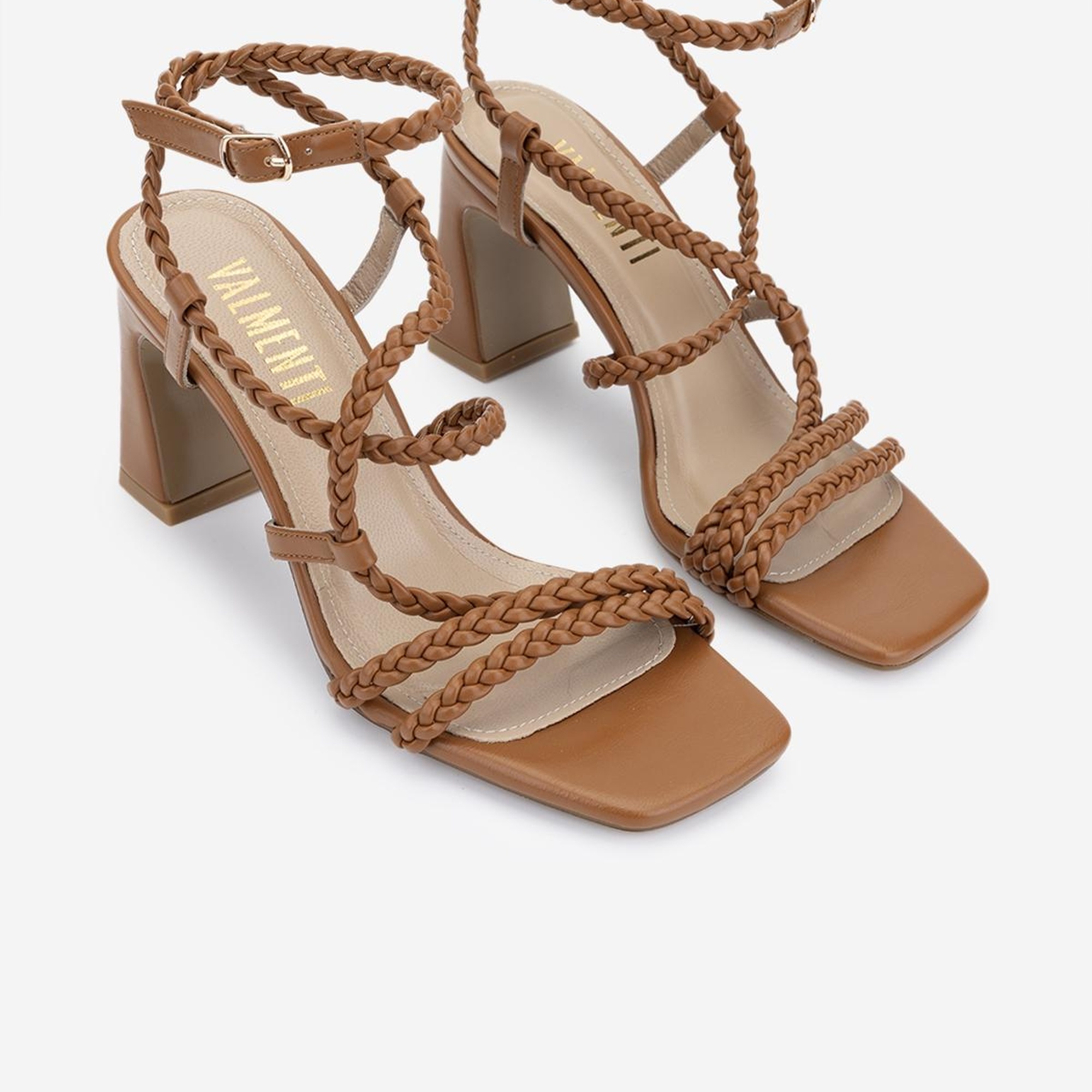 Valmenti Kadın Vegan Taba Topuklu Ayakkabı