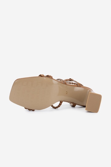  Valmenti Kadın Vegan Taba Topuklu Ayakkabı