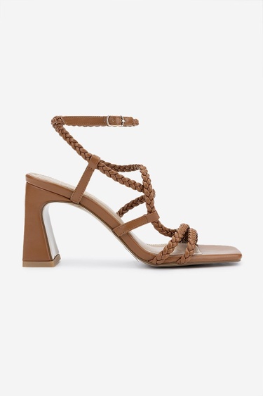  Valmenti Kadın Vegan Taba Topuklu Ayakkabı