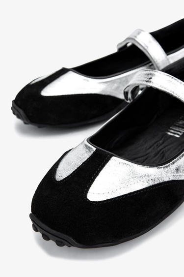  Valmenti Kadın Hakiki Deri Siyah Süet Casual Ayakkabı