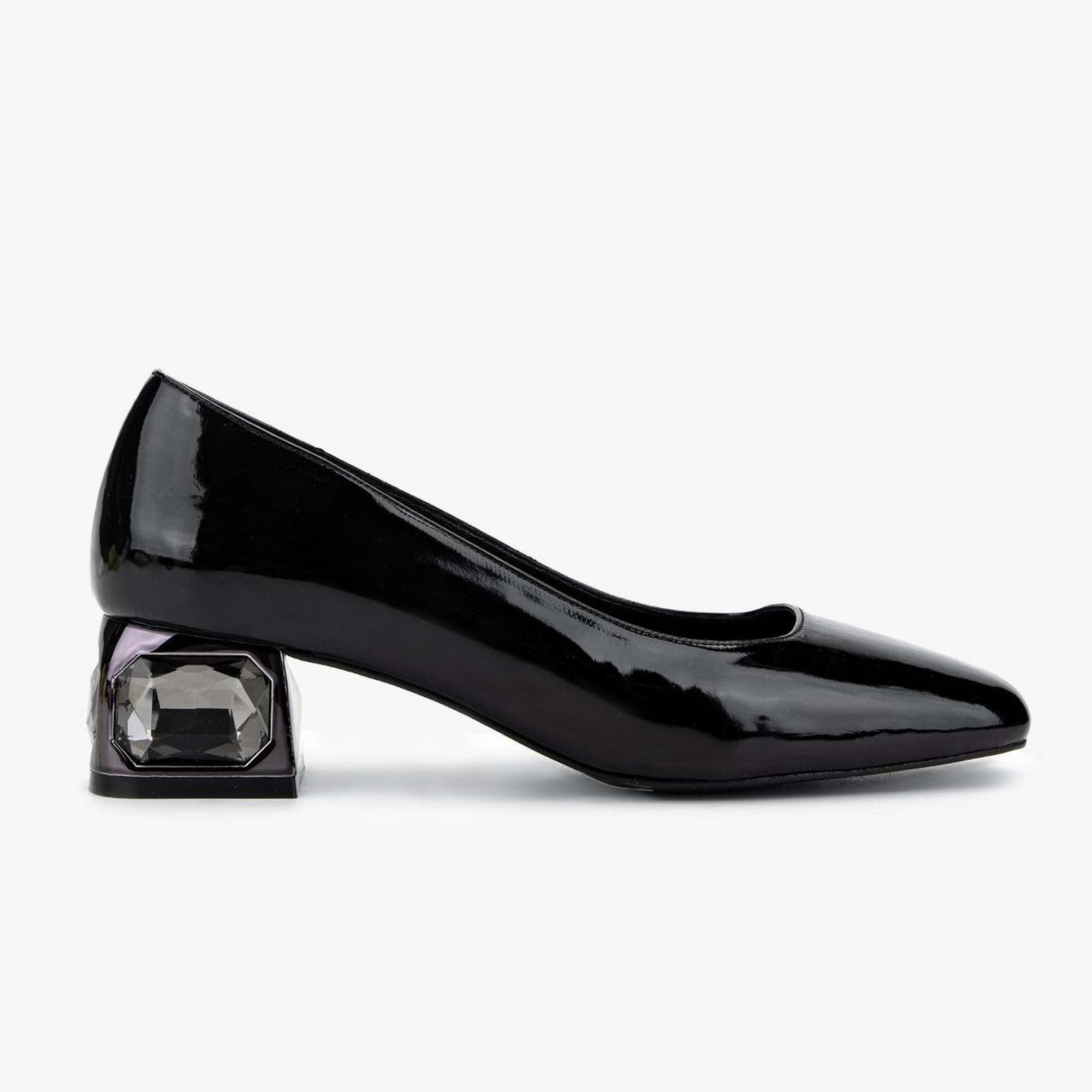 Valmenti Kadın Siyah Rugan Topuklu Ayakkabı