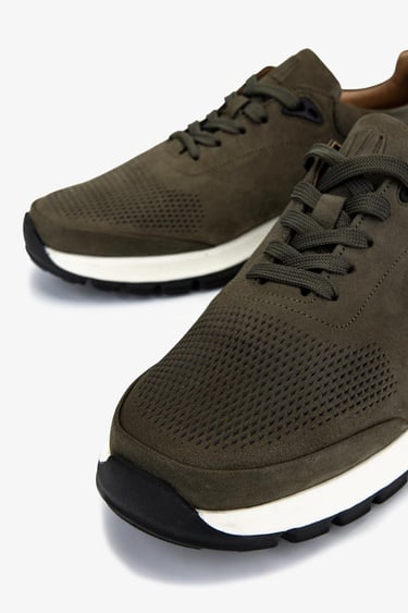  Valmenti Erkek Hakiki Deri Yeşil Sneakers & Spor Ayakkabı