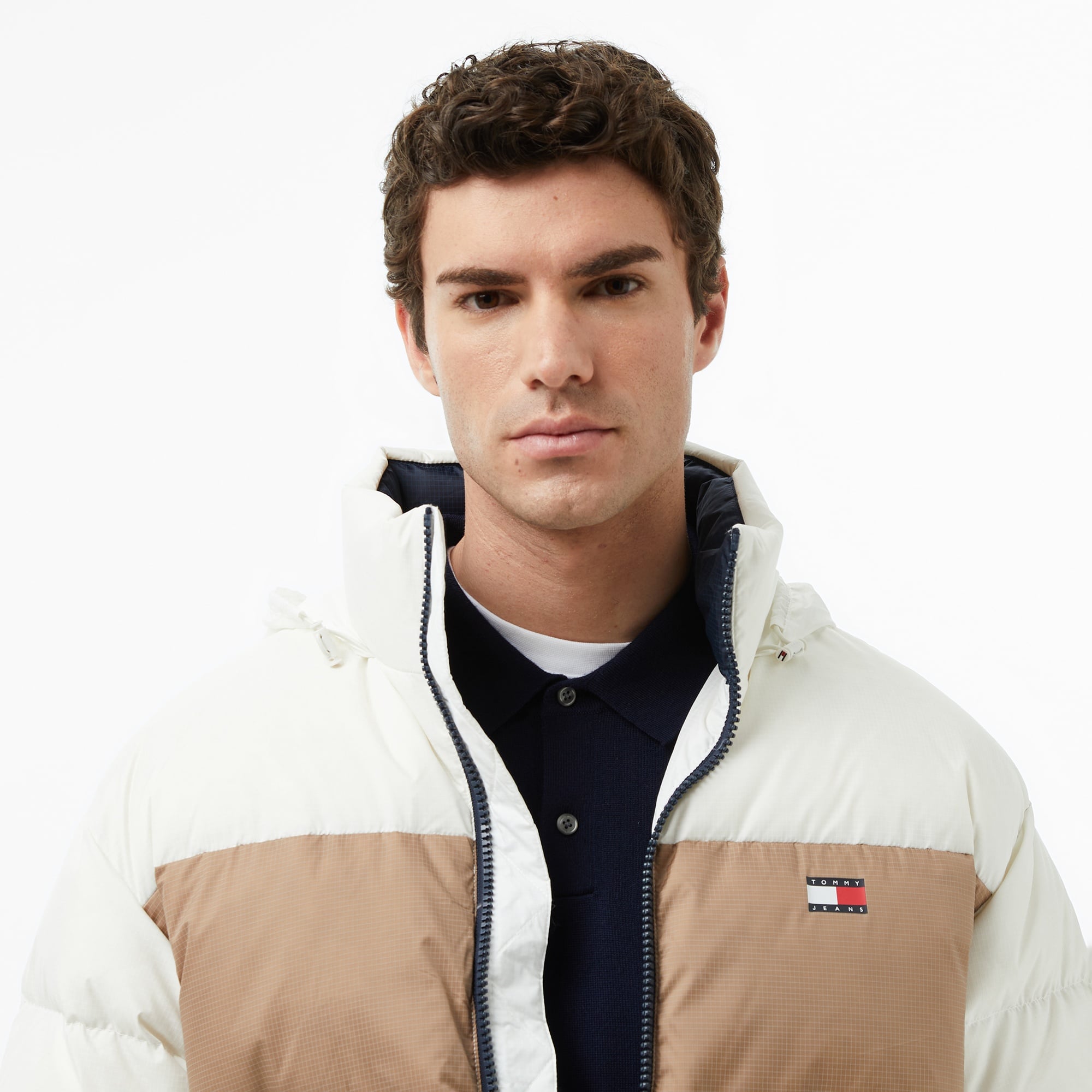 Tommy Jeans Alaska Erkek Puffer Beyaz Mont