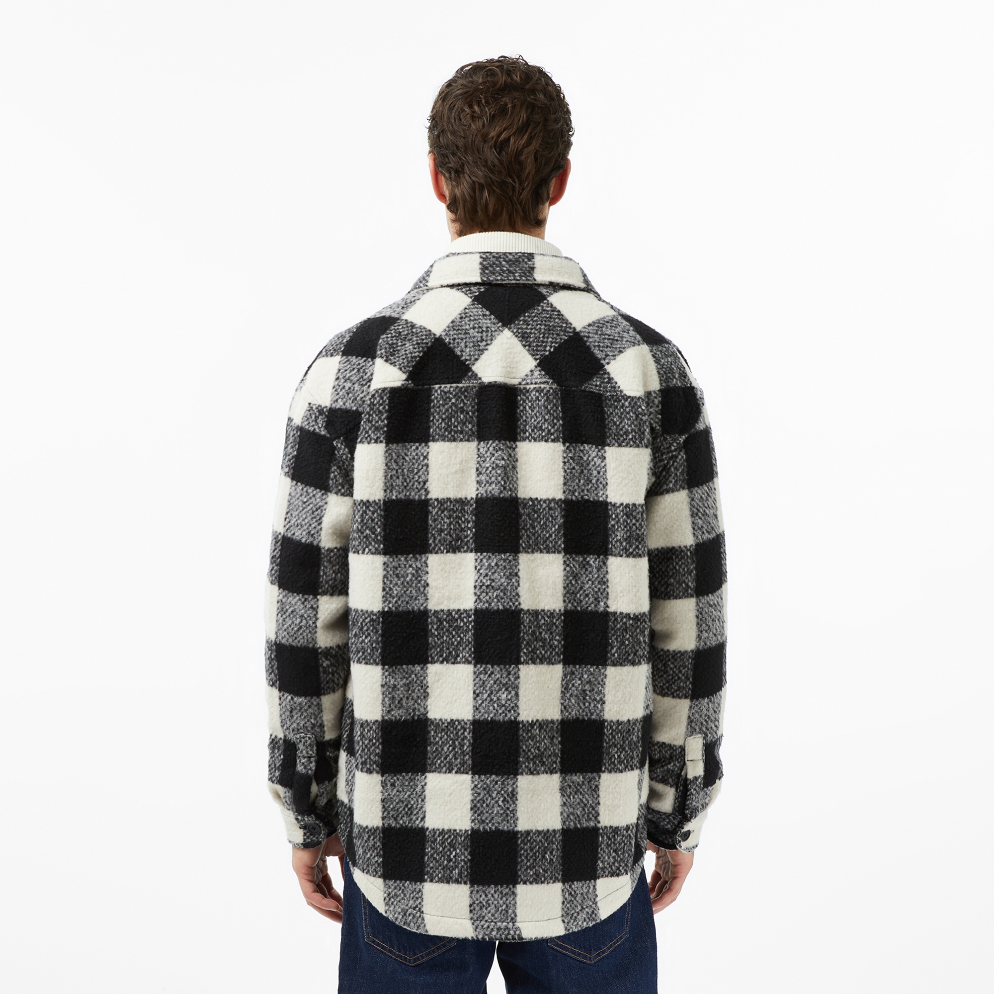 Tommy Jeans Check Overshirt Erkek Siyah Gömlek