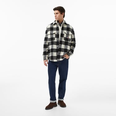  Tommy Jeans Check Overshirt Erkek Siyah Gömlek