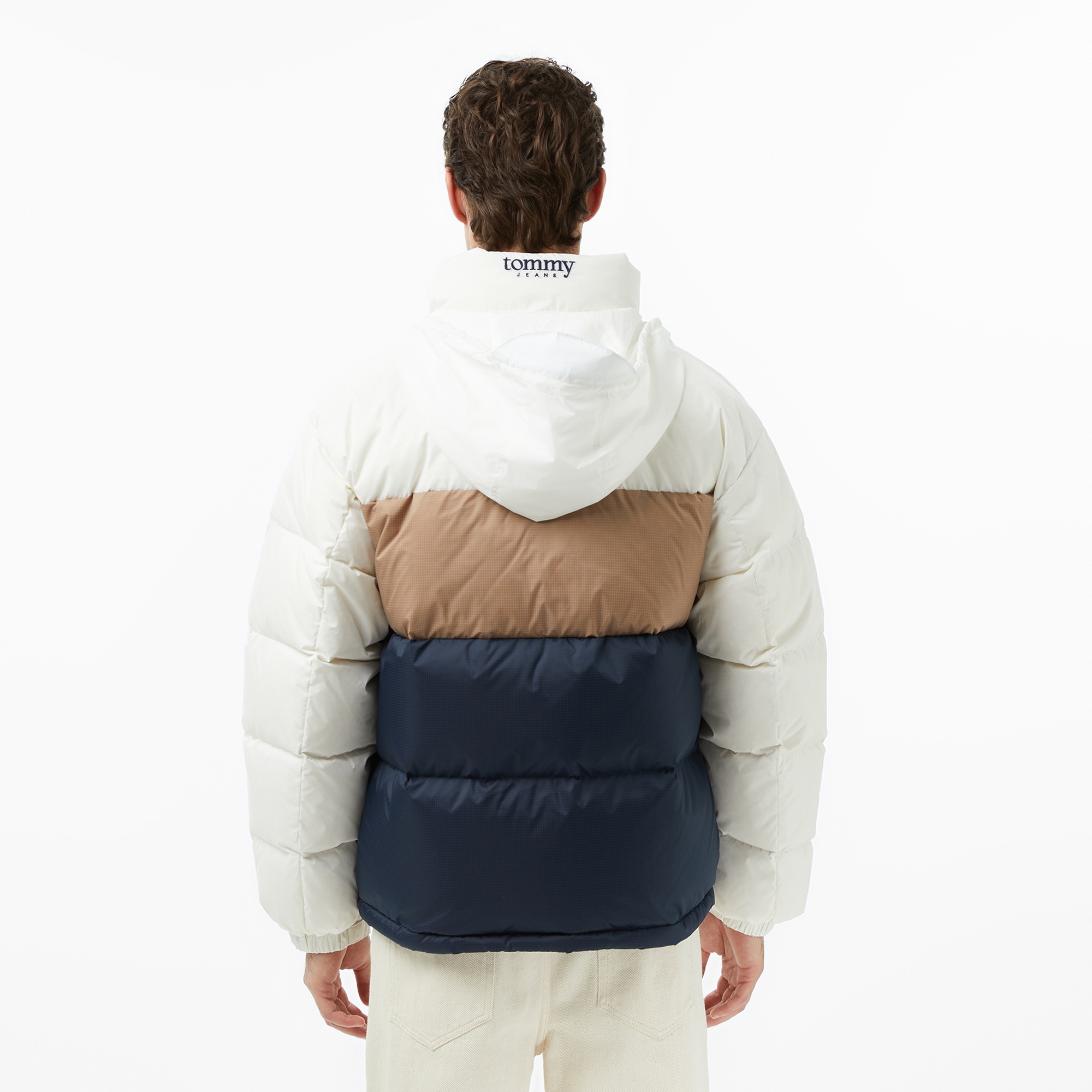 Tommy Jeans Alaska Erkek Puffer Beyaz Mont