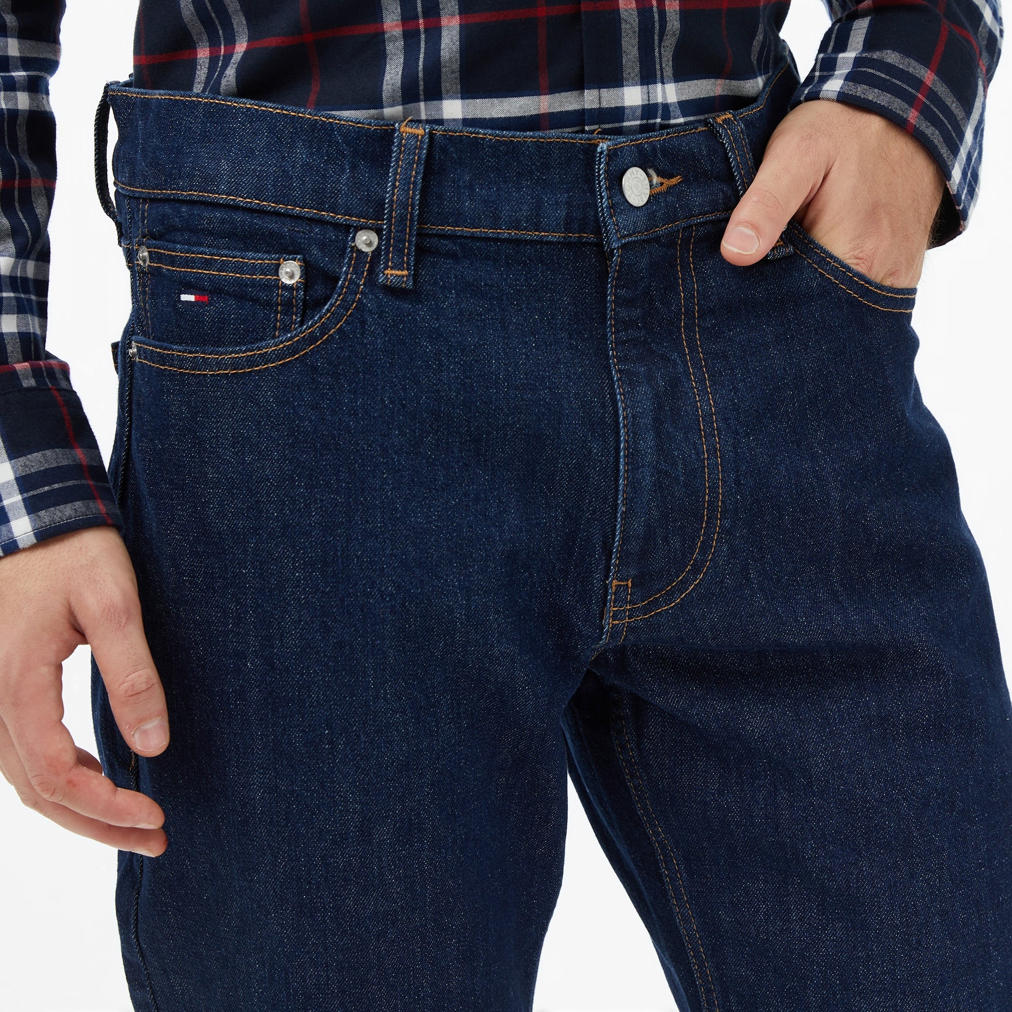 Tommy Hilfiger Ryan Slim Di4156 Erkek Koyu Mavi Straight Jean