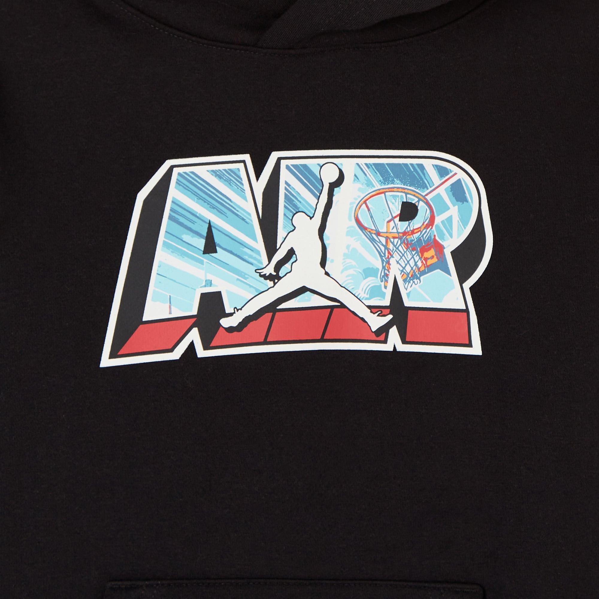 Jordan Air Postcard Çocuk Siyah Kapüşonlu Sweatshirt