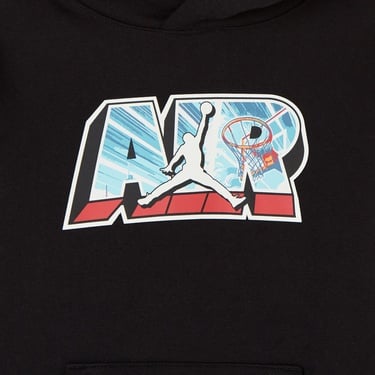  Jordan Air Postcard Çocuk Siyah Kapüşonlu Sweatshirt