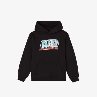  Jordan Air Postcard Çocuk Siyah Kapüşonlu Sweatshirt