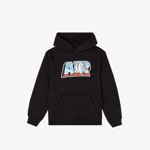  Jordan Air Postcard Çocuk Siyah Kapüşonlu Sweatshirt