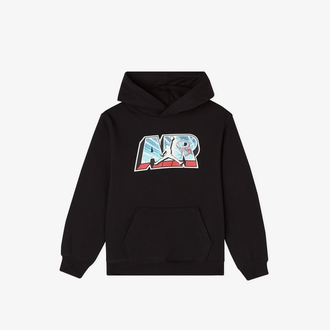  Jordan Air Postcard Çocuk Siyah Kapüşonlu Sweatshirt