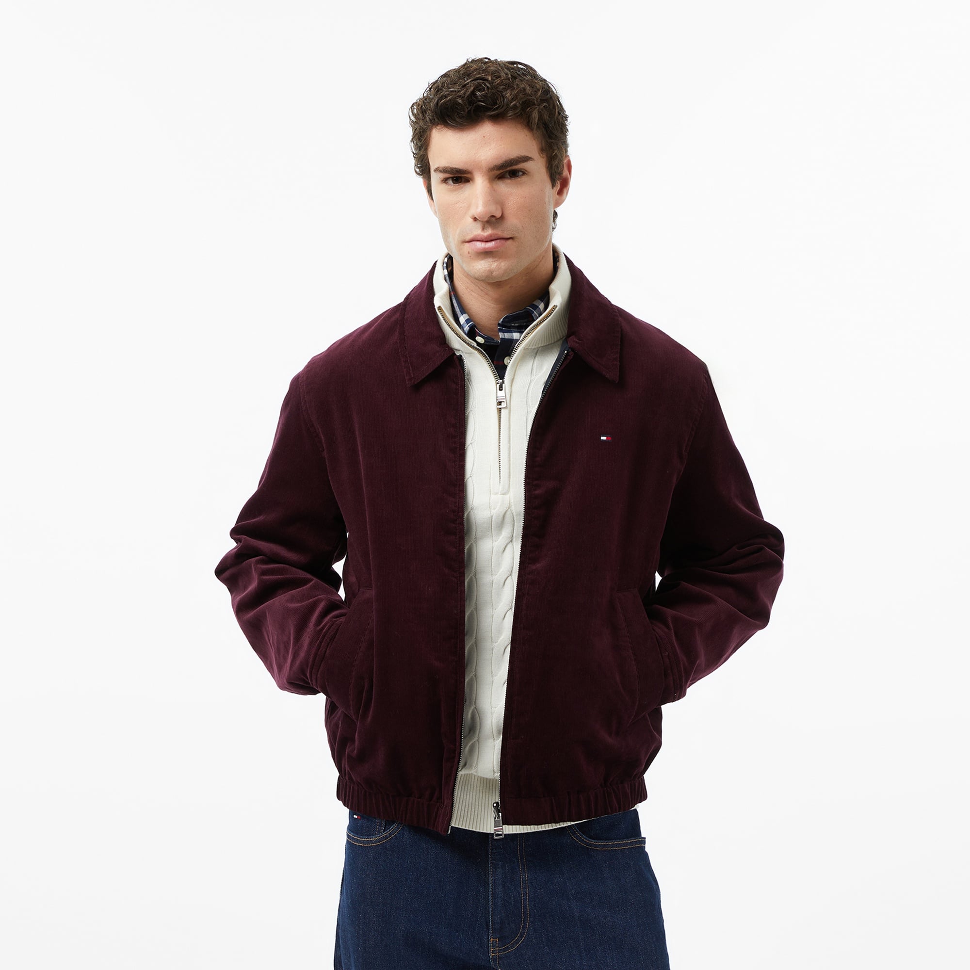 Tommy Hilfiger Reversible Ivy Erkek Bordo Ceket