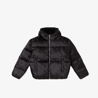  Calvin Klein Logo Aop Puffer Çocuk Siyah Ceket