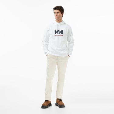  Helly Hansen Logo 3.0 Erkek Beyaz Sweatshirt