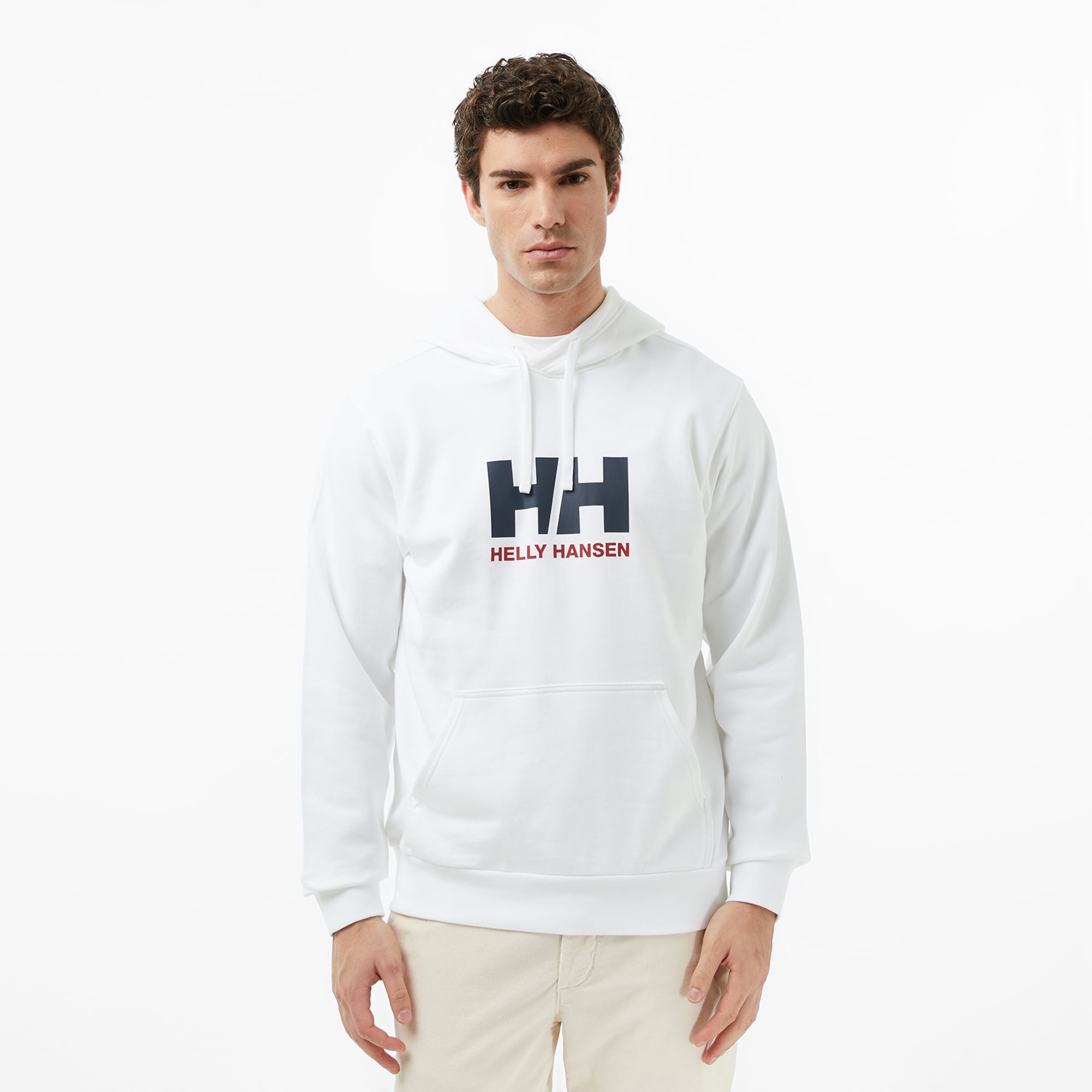  Helly Hansen Logo 3.0 Erkek Beyaz Sweatshirt
