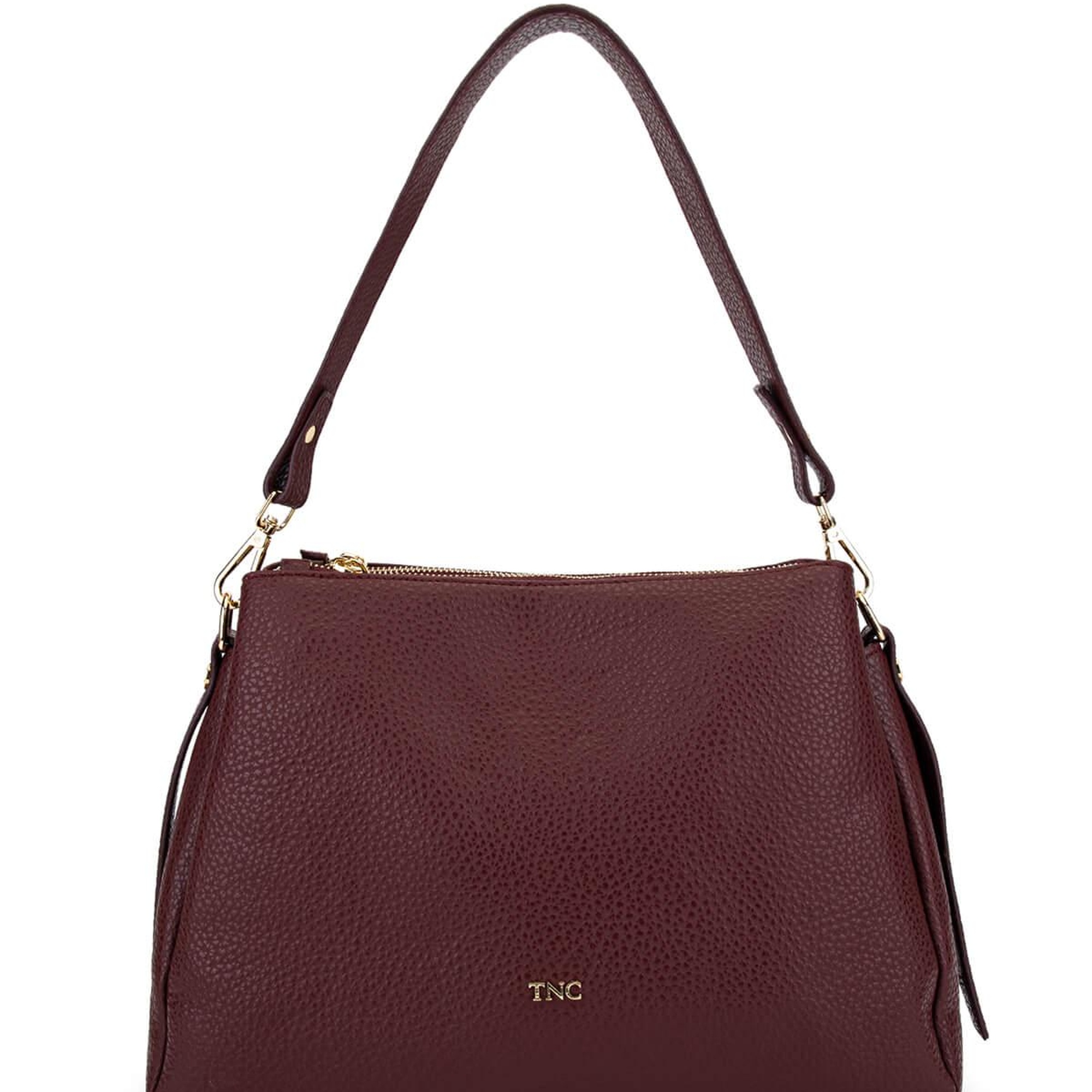 Tamer Tanca Kadın Suni Deri Bordo Kol Çantası