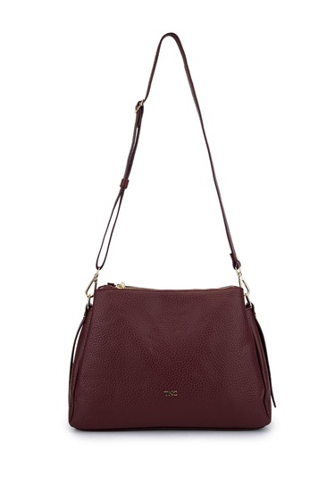  Tamer Tanca Kadın Suni Deri Bordo Kol Çantası