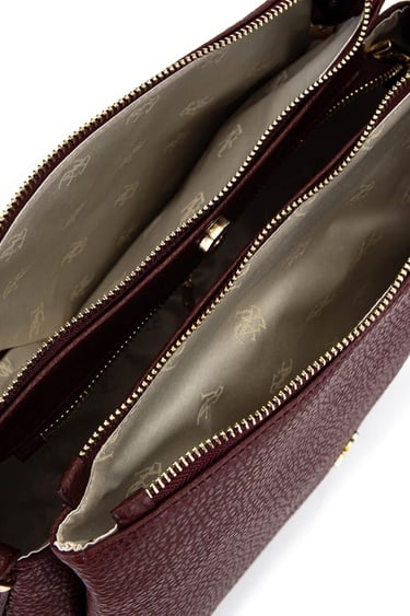  Tamer Tanca Kadın Suni Deri Bordo Kol Çantası