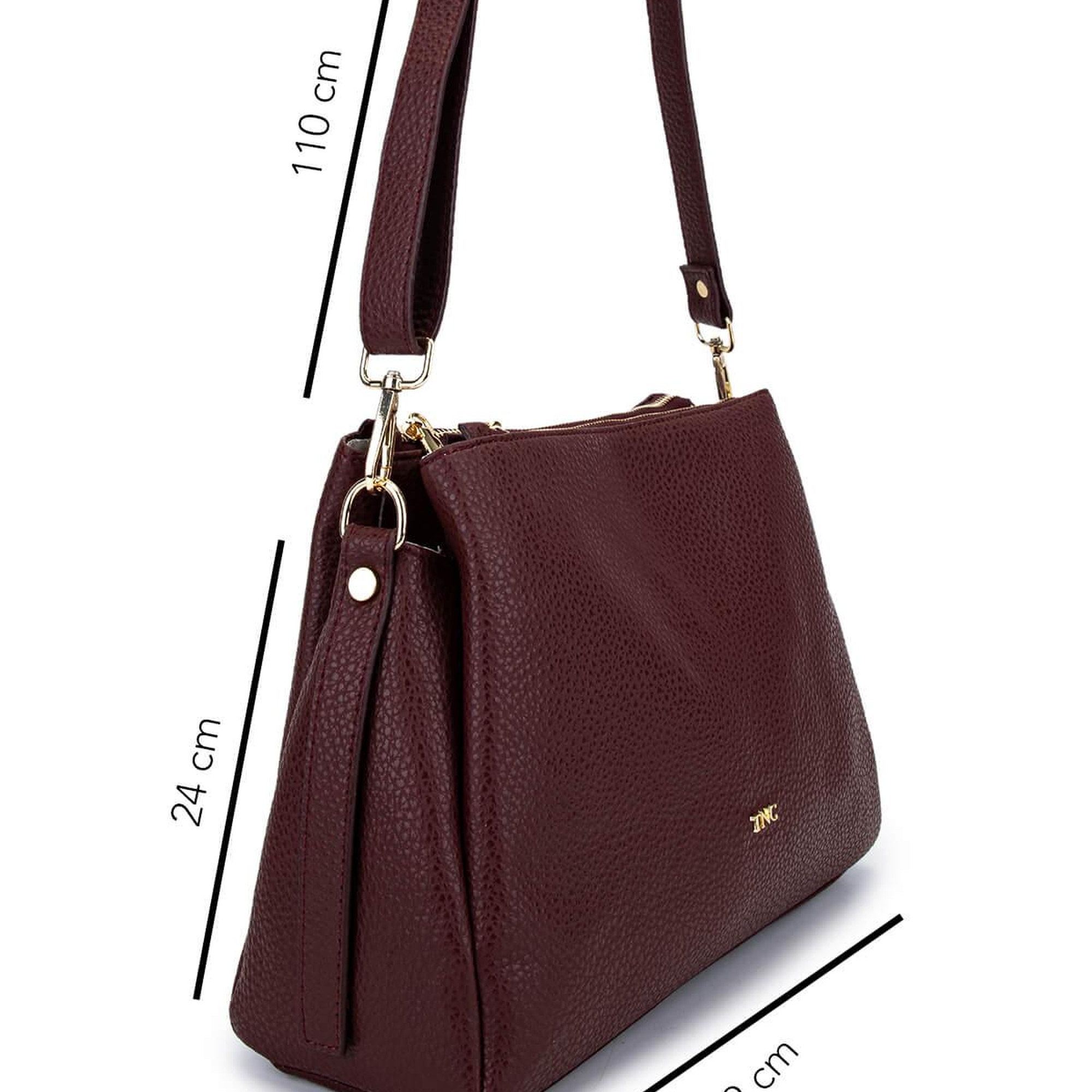 Tamer Tanca Kadın Suni Deri Bordo Kol Çantası