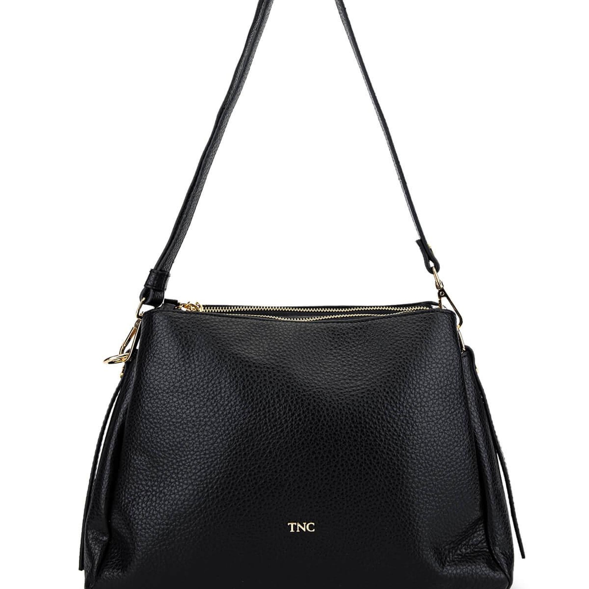 Tamer Tanca Kadın Suni Deri Siyah Floter Kol Çantası