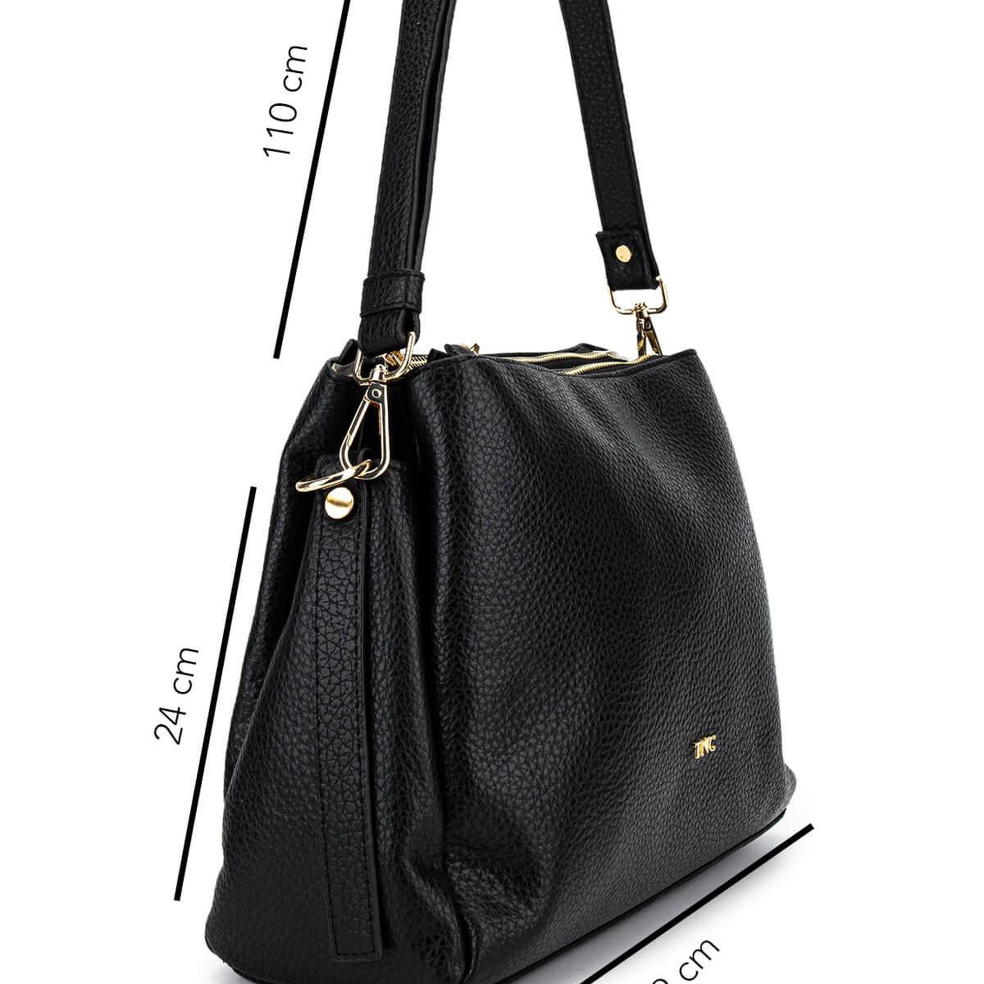 Tamer Tanca Kadın Suni Deri Siyah Floter Kol Çantası