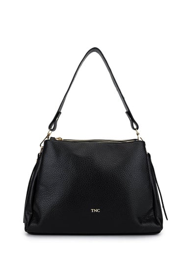  Tamer Tanca Kadın Suni Deri Siyah Floter Kol Çantası
