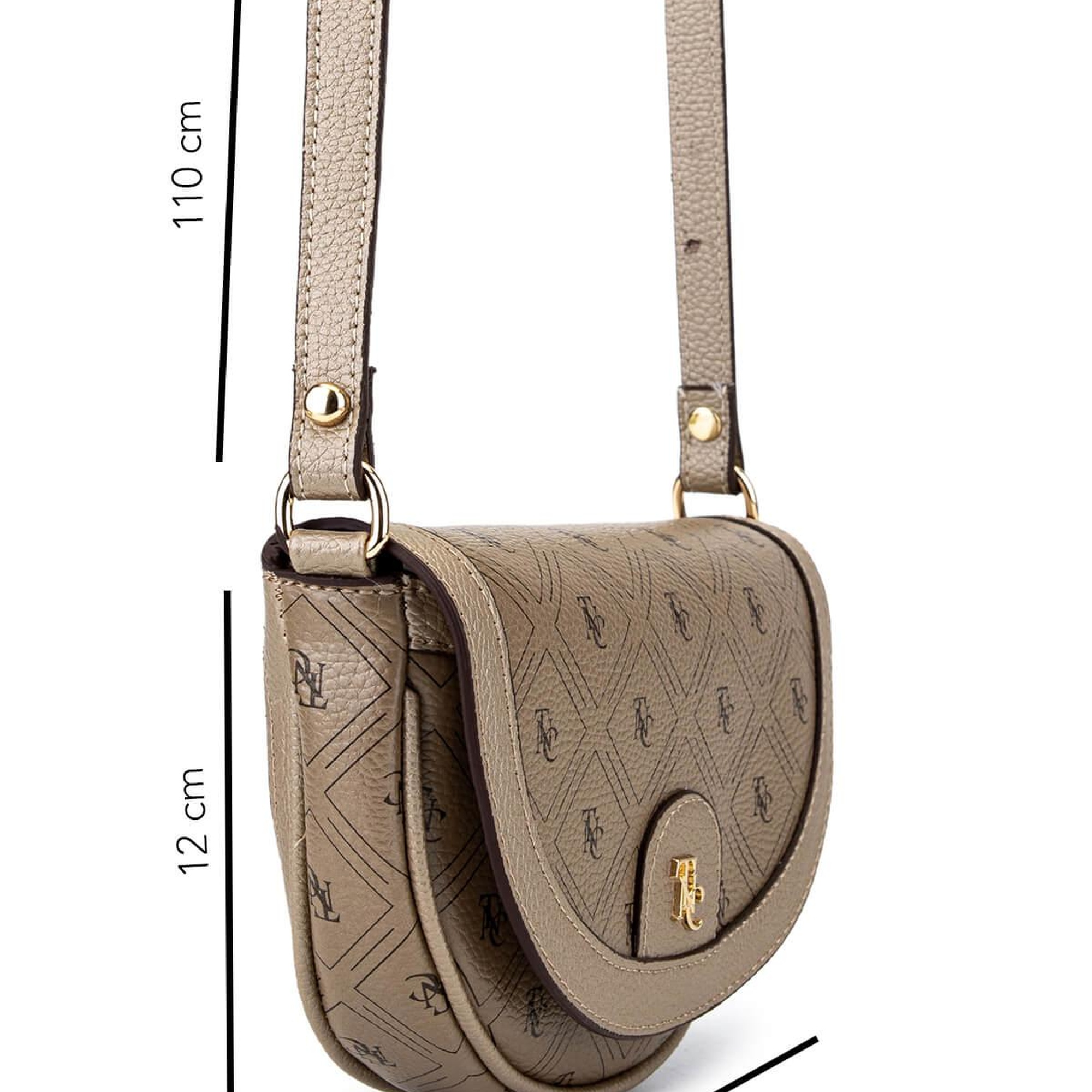 Tamer Tanca Kadın Suni Deri Altın Desen Postacı Çanta