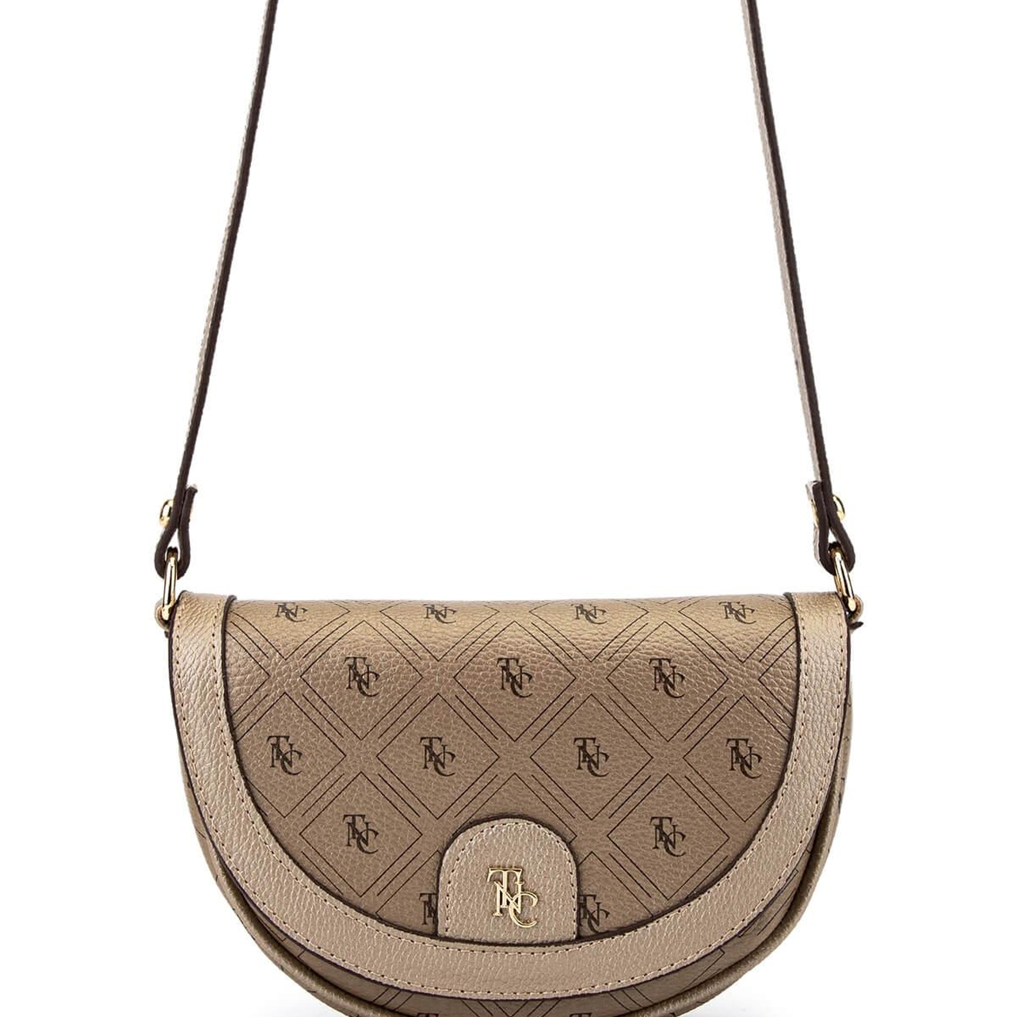 Tamer Tanca Kadın Suni Deri Altın Desen Postacı Çanta