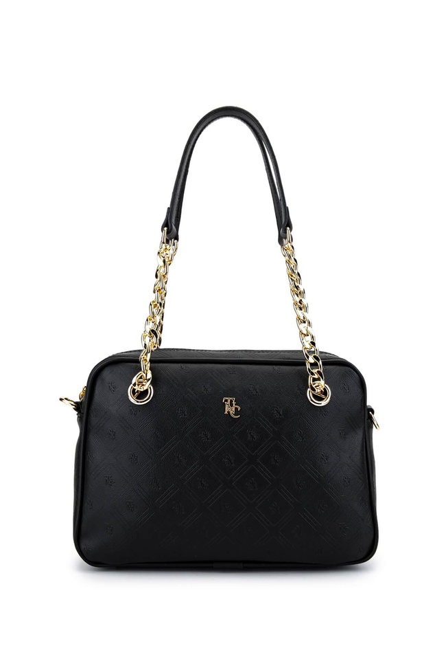  Tamer Tanca Kadın Suni Deri Siyah Postacı Çanta