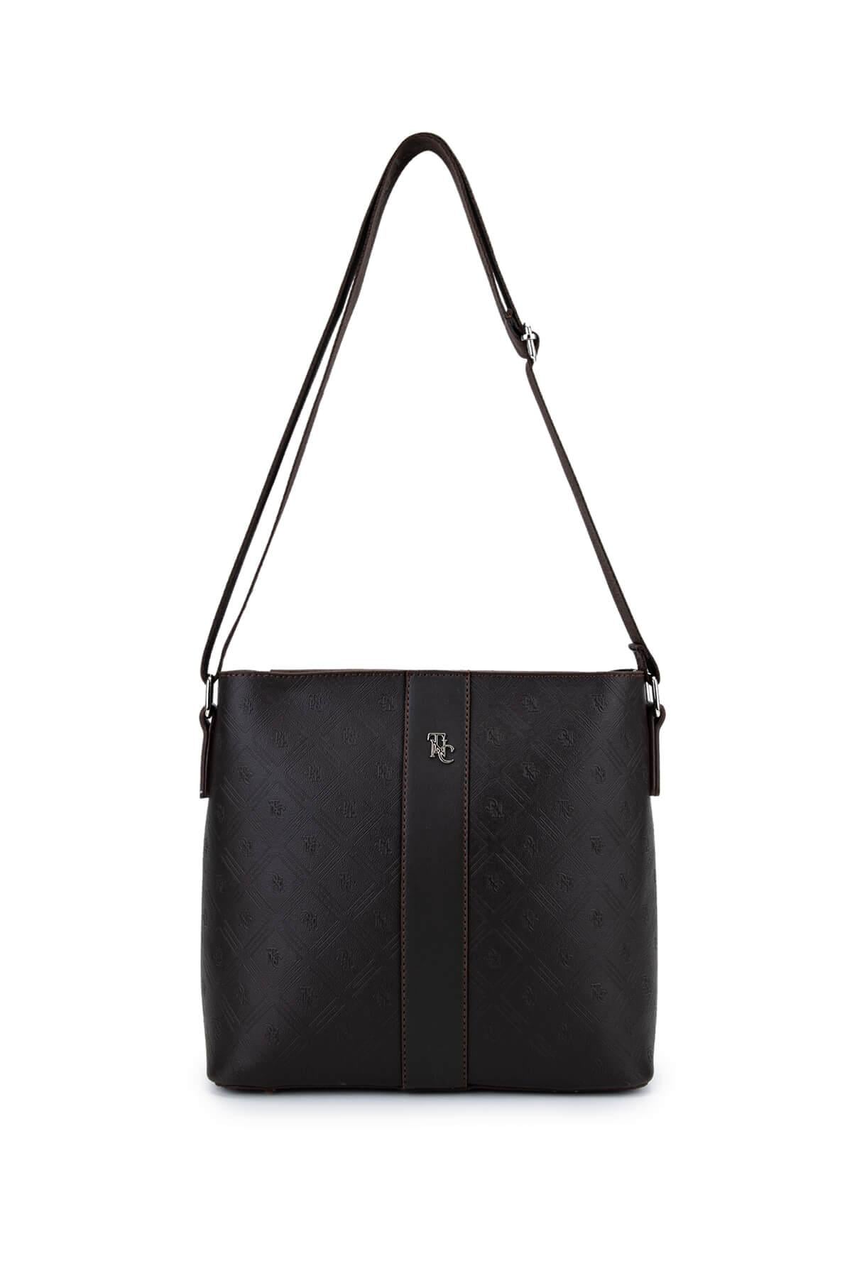  Tamer Tanca Kadın Suni Deri Kahverengi Postacı Çanta