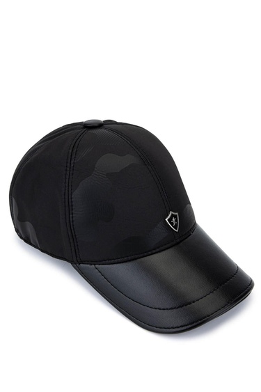  Tamer Tanca Erkek Deri & Tekstil Siyah Beyzbol Şapka